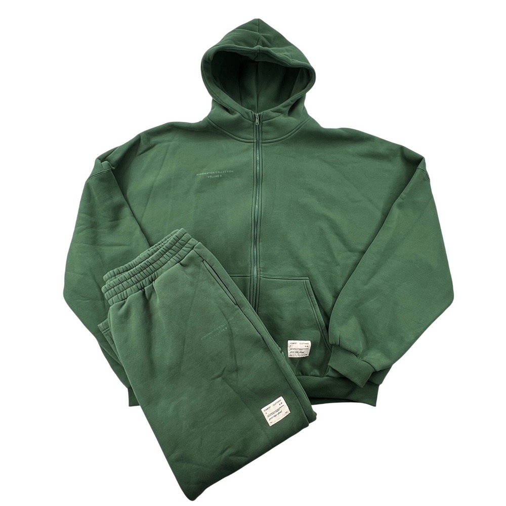Comfrt Affirmation Volume 9 Hoodie Sweatpants Set 3XL Green Cozy Loungewear